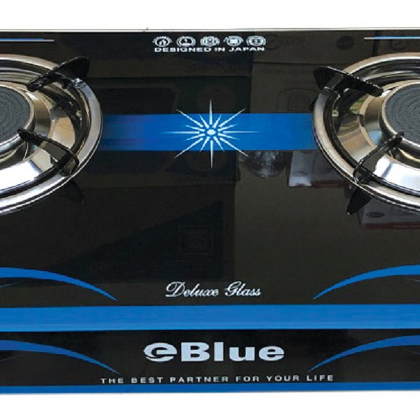 Bếp Gas Đôi Mặt Kính Eblue - (Sen Hồng Ngoại) EBB217- Hàng Chính Hãng