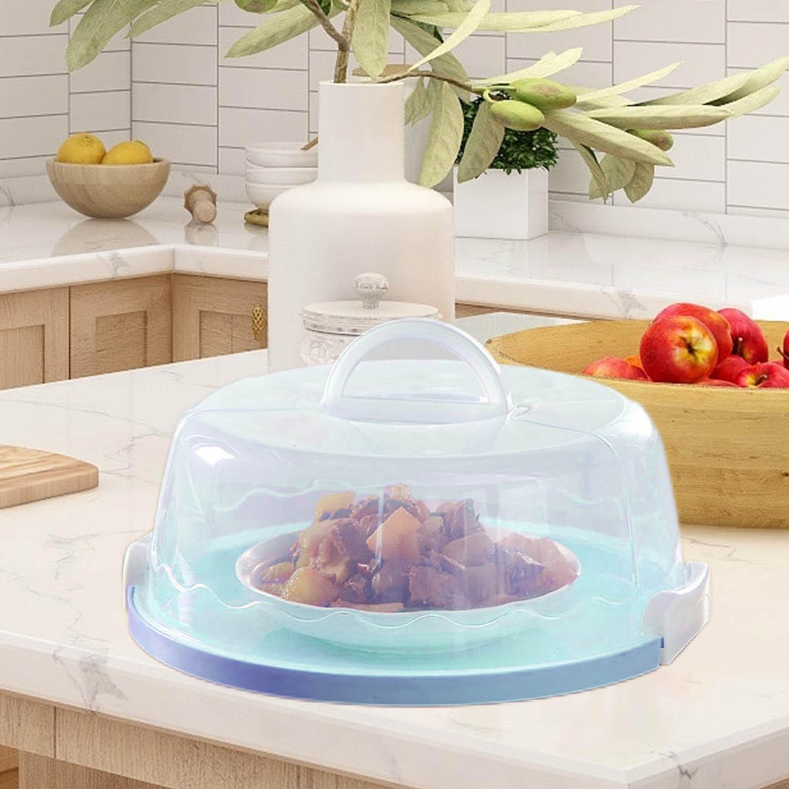 Cake Stand with Lid Cover Handle Round/Square Cake Keeper Clear Birthday 10inch