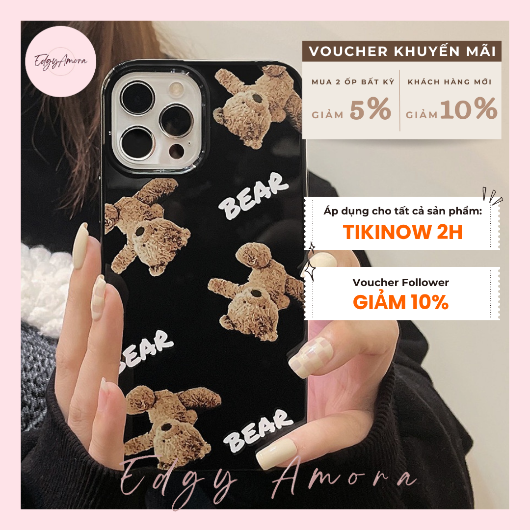 Ốp lưng Iphone chống sốc hình gấu Tɛddy dành cho Iphone 11 / Phone 11 Pro / Iphone 11 Pro Max / Iphone 12 / Iphone 12 Pro / Iphone 12 Pro Max / Iphone 13 / Iphone 13 Pro / IPhone 13 Pro Max / Iphone 14/ Iphone 14 Pro / Iphone 14 Pro Max