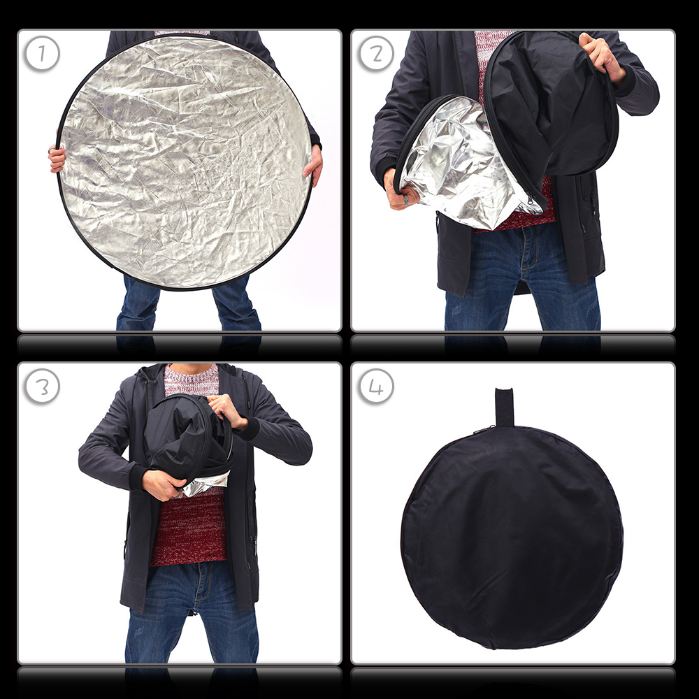 Đèn phản xạ ánh sáng đa đĩa có thể gập lại được 5 trong 1 32-inch 80CM