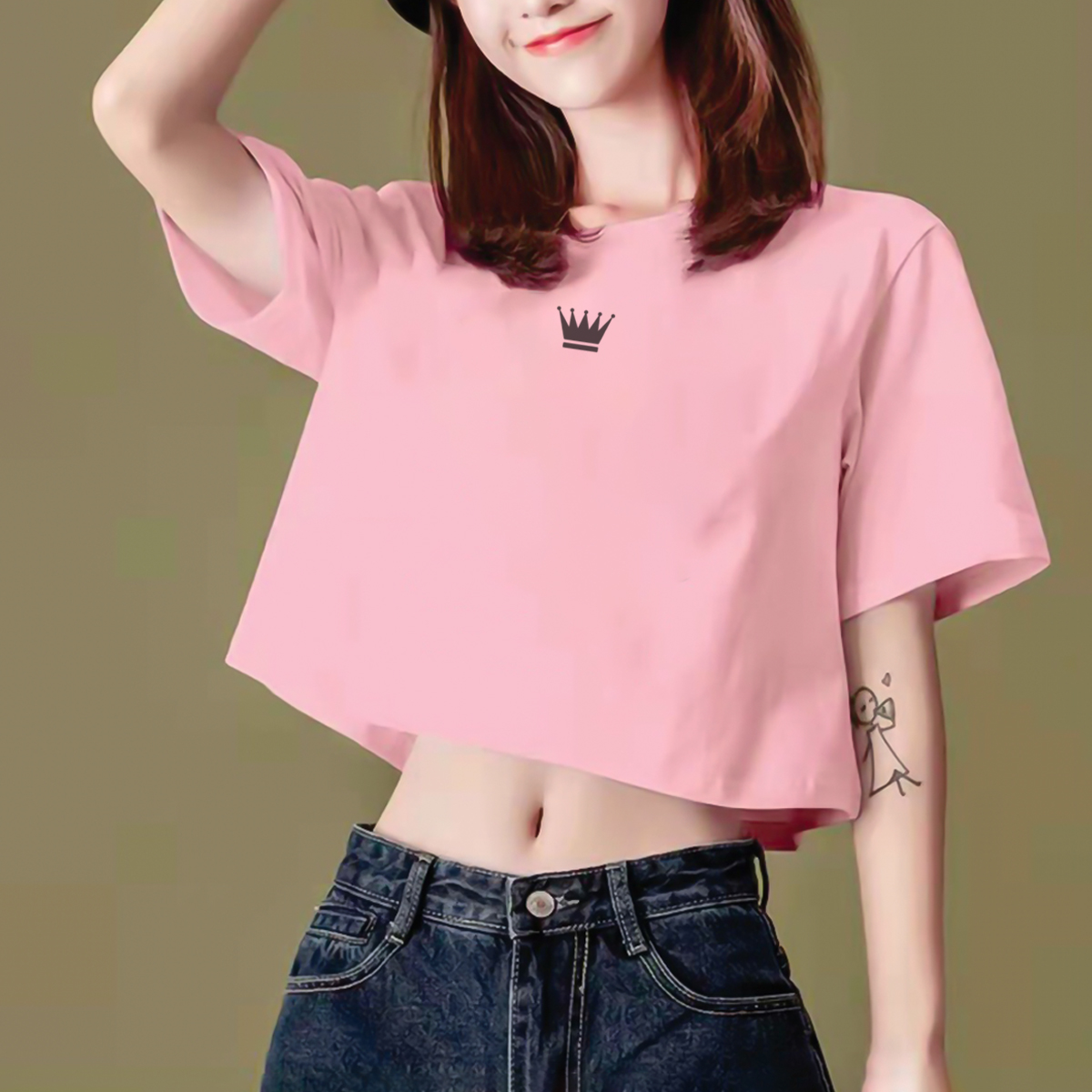 Áo croptop nữ , from rộng,oversize freesize - thun cotton mềm mịn dáng đẹp