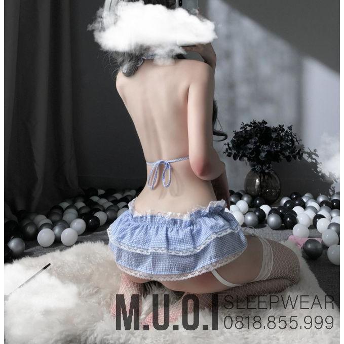 Đồ cosplay sexy cô hầu gái - CP01 - Set váy ngủ cô hầu gái - Muối slepwear