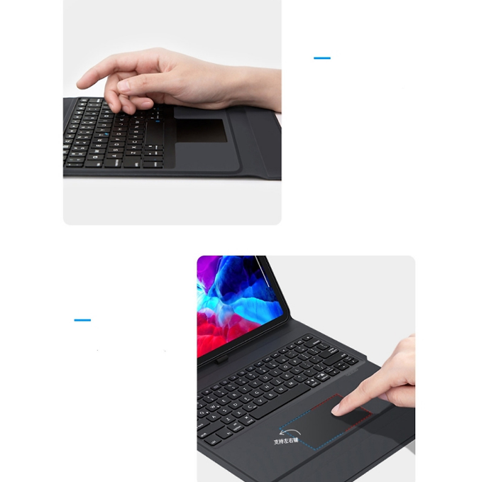 Bao da kiêm bàn phím Bluetooth cho iPad 7/8/9 10.2 inch có Trackpad Wiwu - Hàng nhập khẩu
