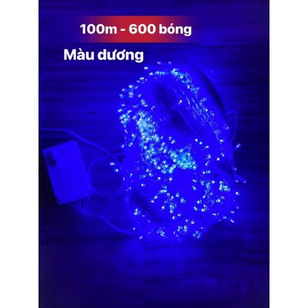 Dây đèn led trang trí 100m 600 bóng nhấp nháy có nút điều khiển nhiều chế độ