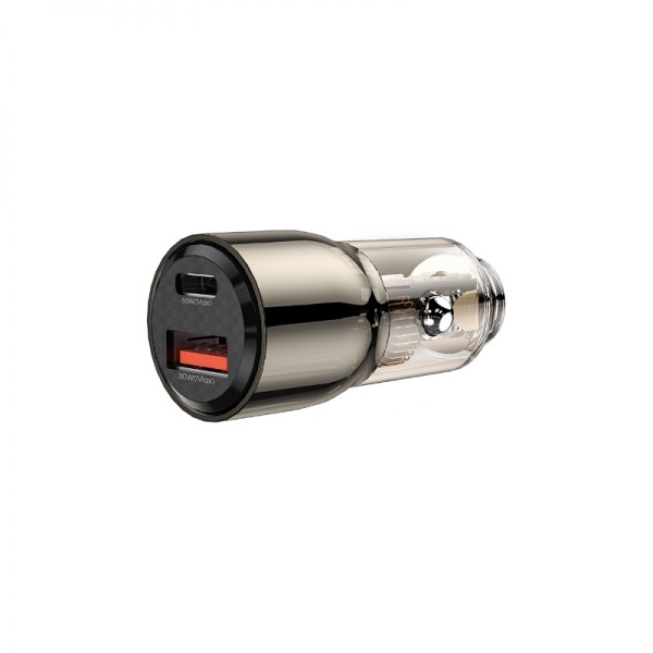 Tẩu Sạc điện thoại máy tính bảng trên ô tô siêu nhanh WIWU GEEK 95W QC012 2 cổng sạc(USB A+ USB C), hỗ trợ sạc nhanh - Hàng chính hãng