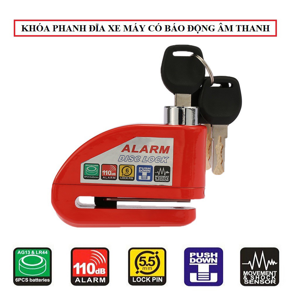 Khóa đĩa có báo động chống trộm Alarm Disc Lock NC303