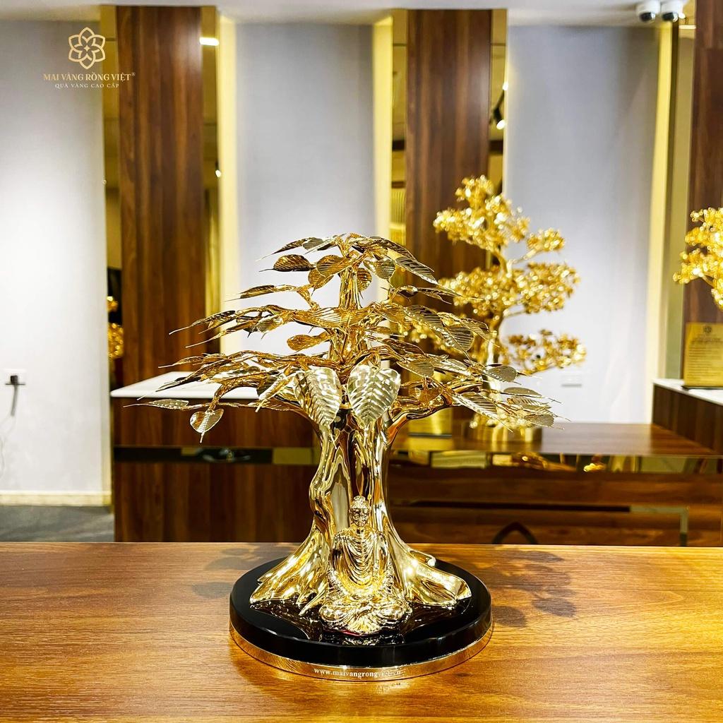 Cây Bồ Đề Bình An mạ vàng 24k cao 200mm