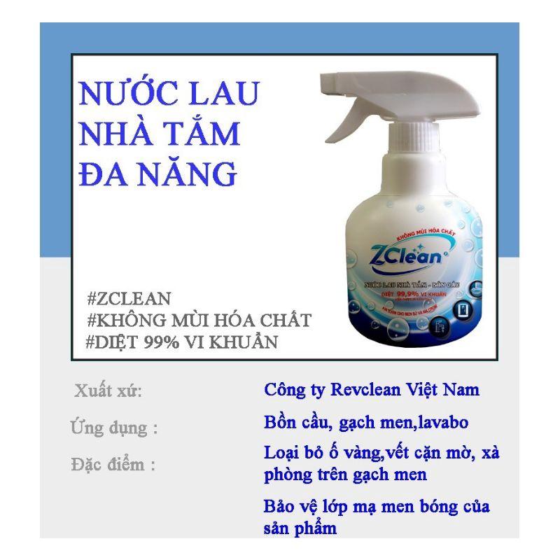 Nước Lau nhà tắm đa năng dùng cho nhà tắm, bồn rửa mặt, kính gương, lau tường, 500ml