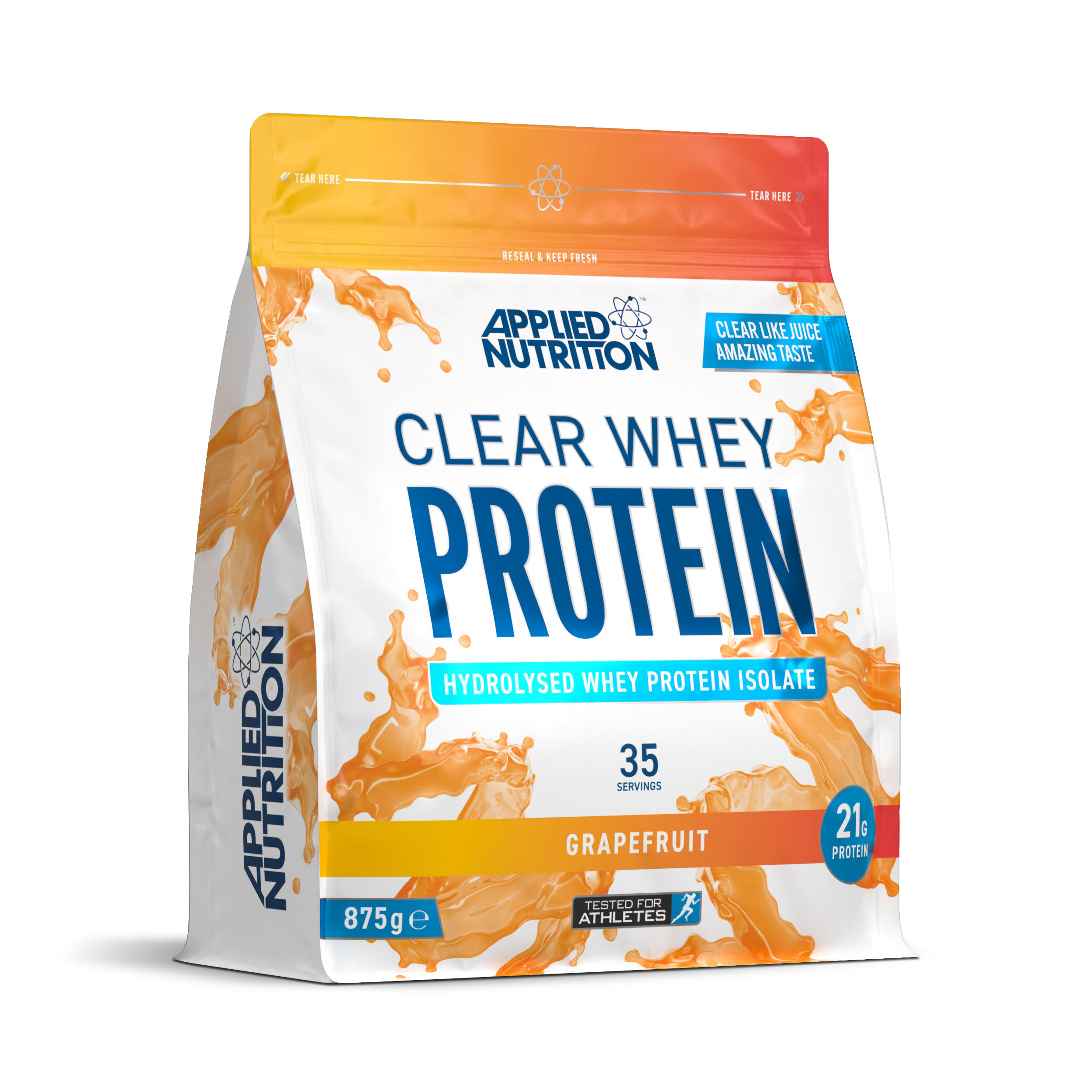 Clear Whey Protein Hyrolyzed Isolate Applied Nutrition (875g - 35 Servings) - Hỗ Trợ Tăng Cơ Hấp Thu Nhanh Vị Trái Cây