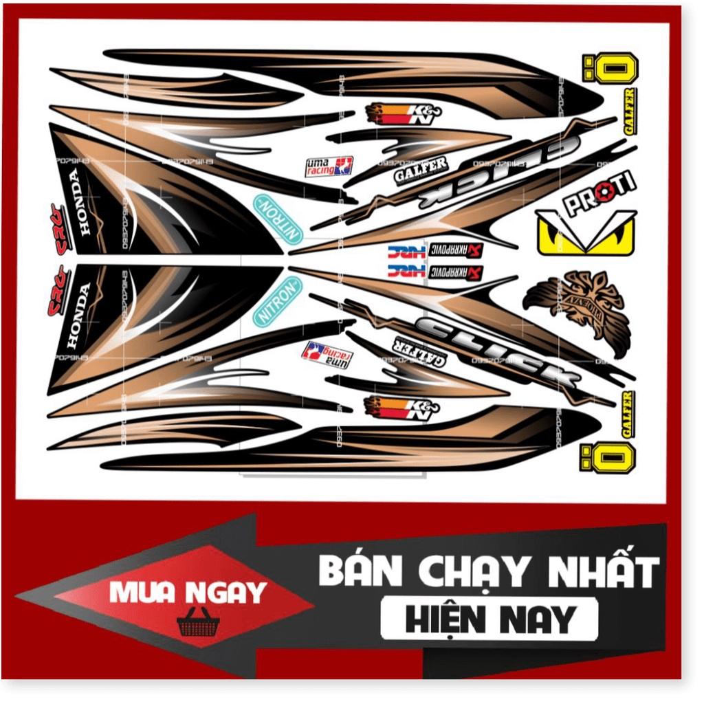 Tem rời click 110 đen vàng đồng