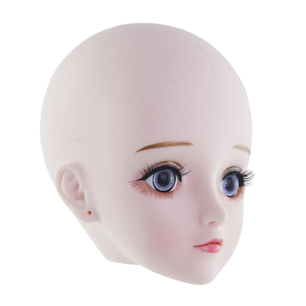 BJD Doll 1/ Dolls Head Model with 4D Eyes DIY Dolls Accessory Girl