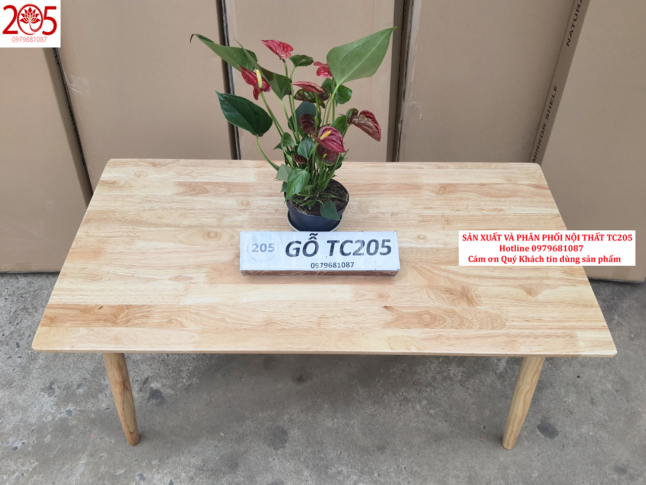 BÀN SOFA GỖ CAO SU 100% -  RUBBER WOOD TABLE