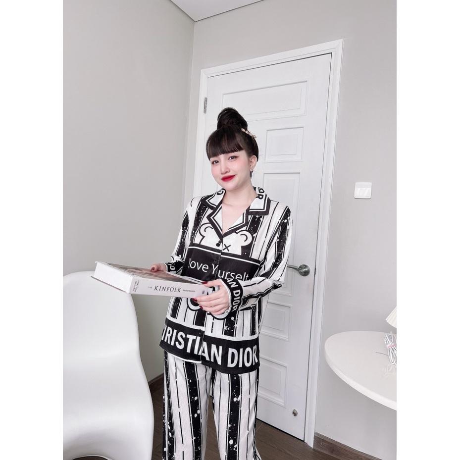 Đồ Bộ Pyjama lụa xước ánh kim cao cấp chuẩn loại 1