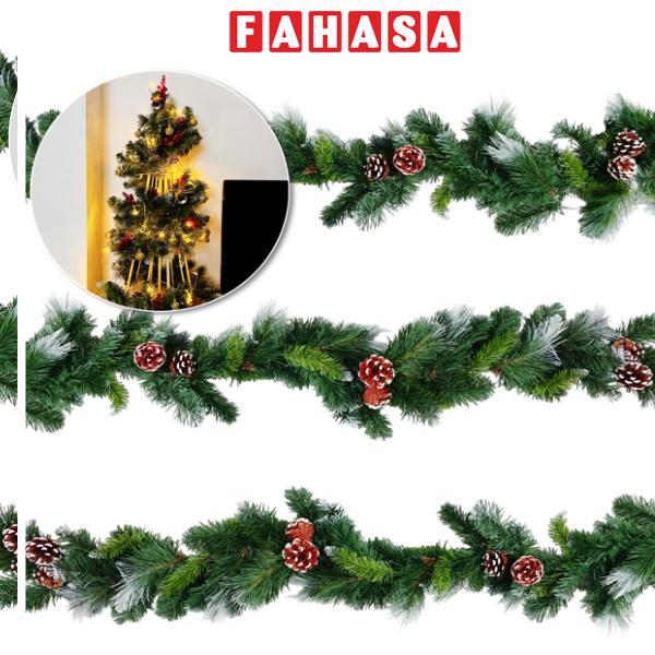 Dây Trang Trí Noel 3 Loại Lá Phun Sơn 270 cm - Chaang Chiia LP-G-GLA