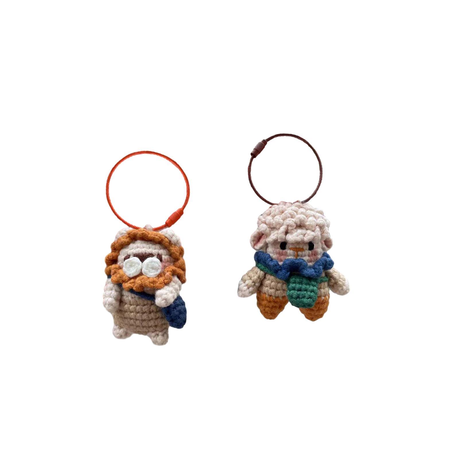 Keychain Pendant Crochet Material Package Doll Hanging Ornament Make Your Own Perfect Gift Hand Knitting Toy Crocheting Accessories