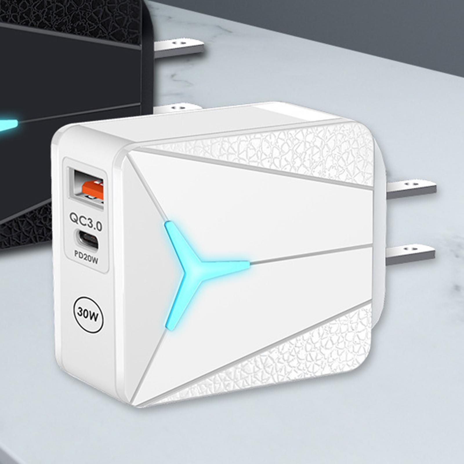 PD 20W .0 Phone Charger Adapter Portable Dual Port Converter for Home Use