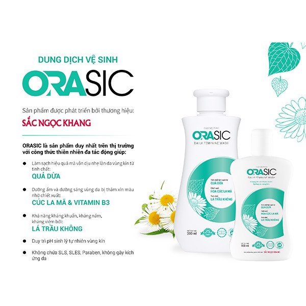 [SIZE DU LỊCH] Dung dịch vệ sinh Orasic (30g) kháng khuẩn thiên nhiên