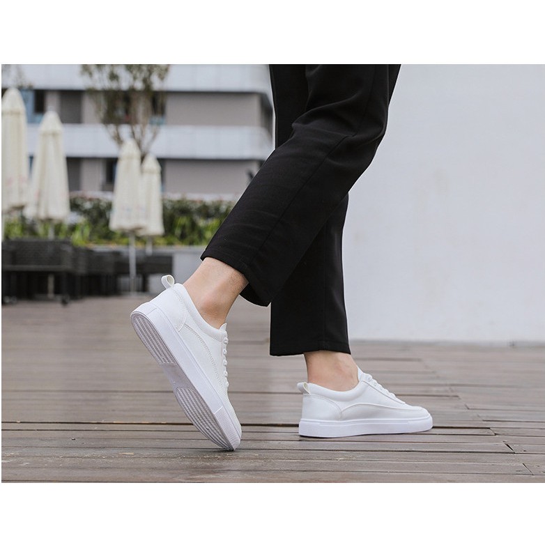 Giày Sneaker Nam Giày Thể Thao Thời Trang Udany Giày Nam Bassic Trắng Trơn Trẻ Trung Dễ Phối Đồ Ôm Chân Tuyệt Đẹp - EN019