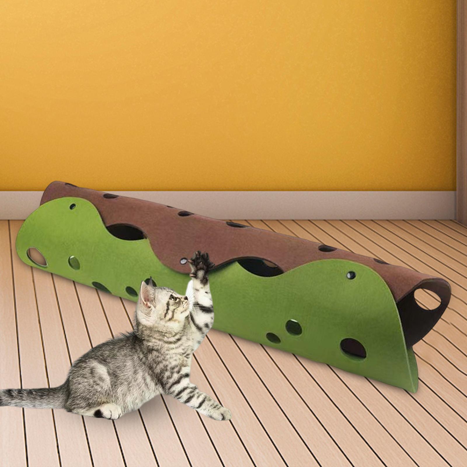 Cat Tunnel, Foldable Tube Interactive Toy Sleeping Pad Deformable Hide Playing Cat Toys Cat Passage Runway Pet Supplies House Tunnel for Kitten Cats