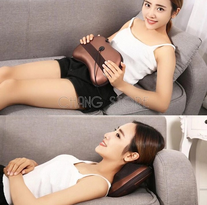GỐI MASSAGE VAI GÁY 8 BI HỒNG NGOẠI CÔNG NGHỆ NGẬT BẢN CAO CẤP