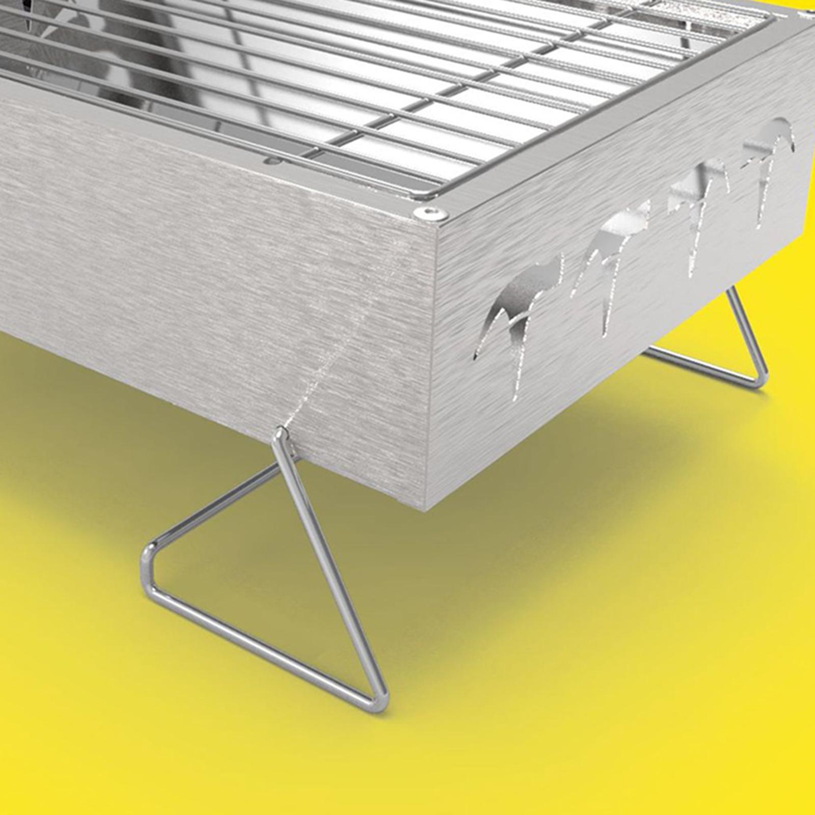 Portable   Grill Folding Stainless Steel Grill for Camping