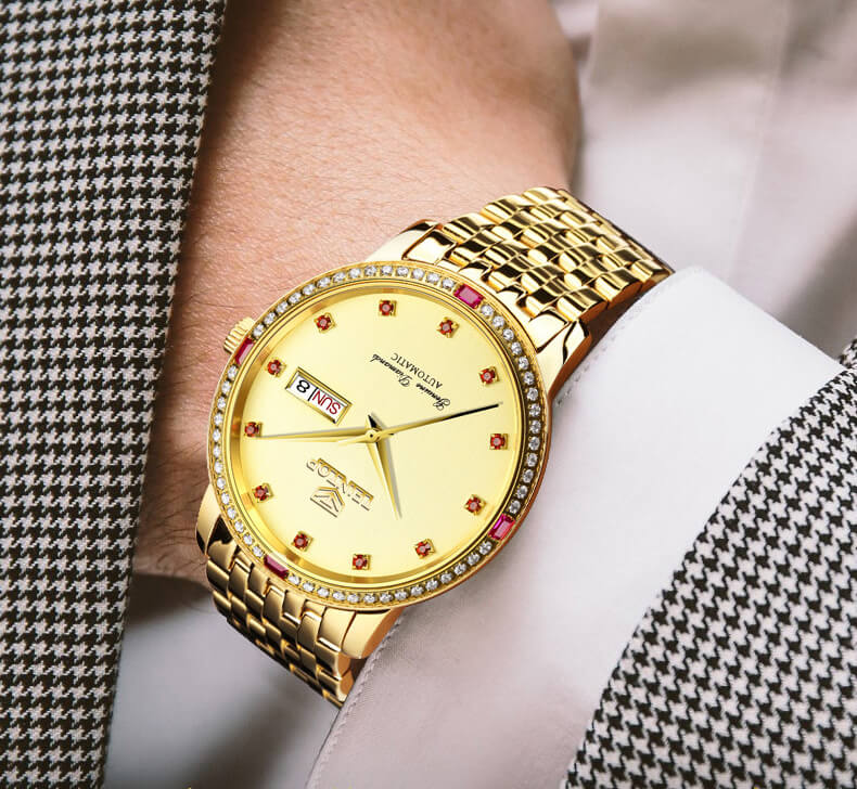 Đồng hồ nam chính hãng Teintop T7008-3 Fullbox, Kính sapphire ,chống xước,chống nước,dây kim loại thép không gỉ 316L, máy cơ , Mới 100%,Bảo hành 12 tháng,thiết kế đơn giản,sang trọng và lịch lãm