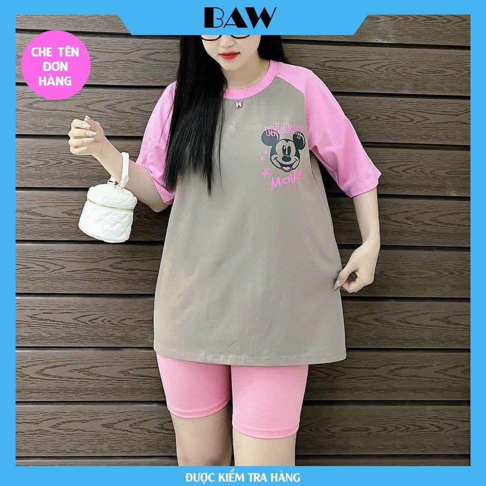 Đồ Bộ Nữ, Đồ Bộ Nữ Mặc Nhà Quần Có Túi, Đồ Bộ Nữ Thun Gân Dày Dặn In Họa Tiết Siêu Dễ Thương, Đồ Bộ Ngủ Nữ, Đồ Bộ Nữ Dài Thương Hiệu Baw MM7