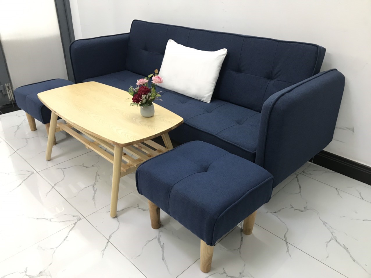 Bộ ghế sofa giường sofa bed tay vịn phòng khách sopha sivali09 salon