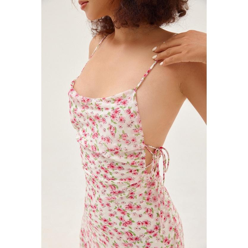 Nene Clothing - Đầm hoa đan dây 2 bên