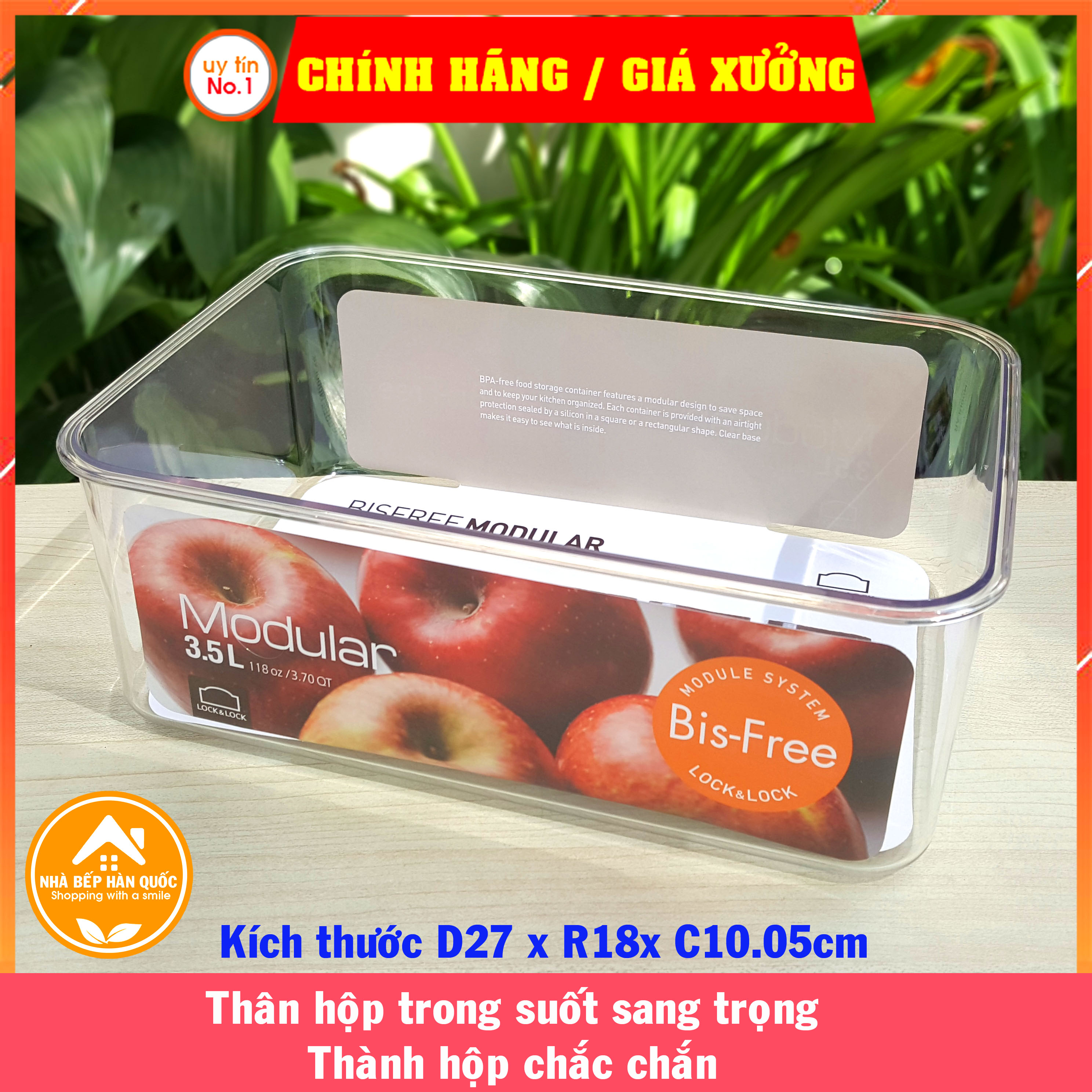 Hộp bảo quản thực phẩm Lock&Lock Bisfree Modular LBF408 4800ml LBF407 3500ml