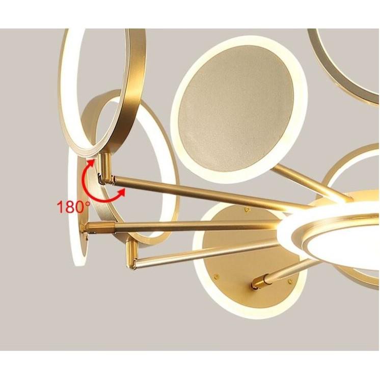 Đèn thả DELLER với 3 chế độ ánh sáng hiện đại trang trí nội thất sang trọng loại 12 bóng - kèm điều khiển từ xa - .