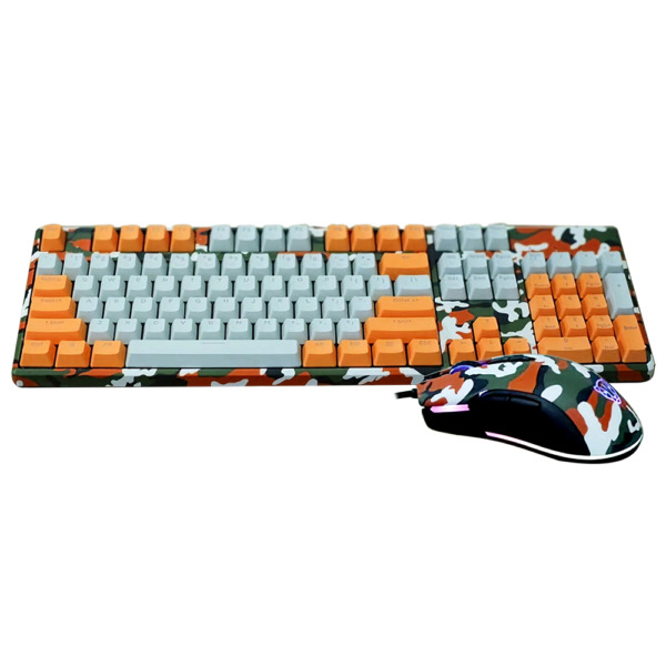 COMBO PHÍM CHUỘT Motospeed GS700 Rainbow – Gaming Keyboard & Mouse Combo (Camo Orange)_ HÀNG CHÍNH HÃNG