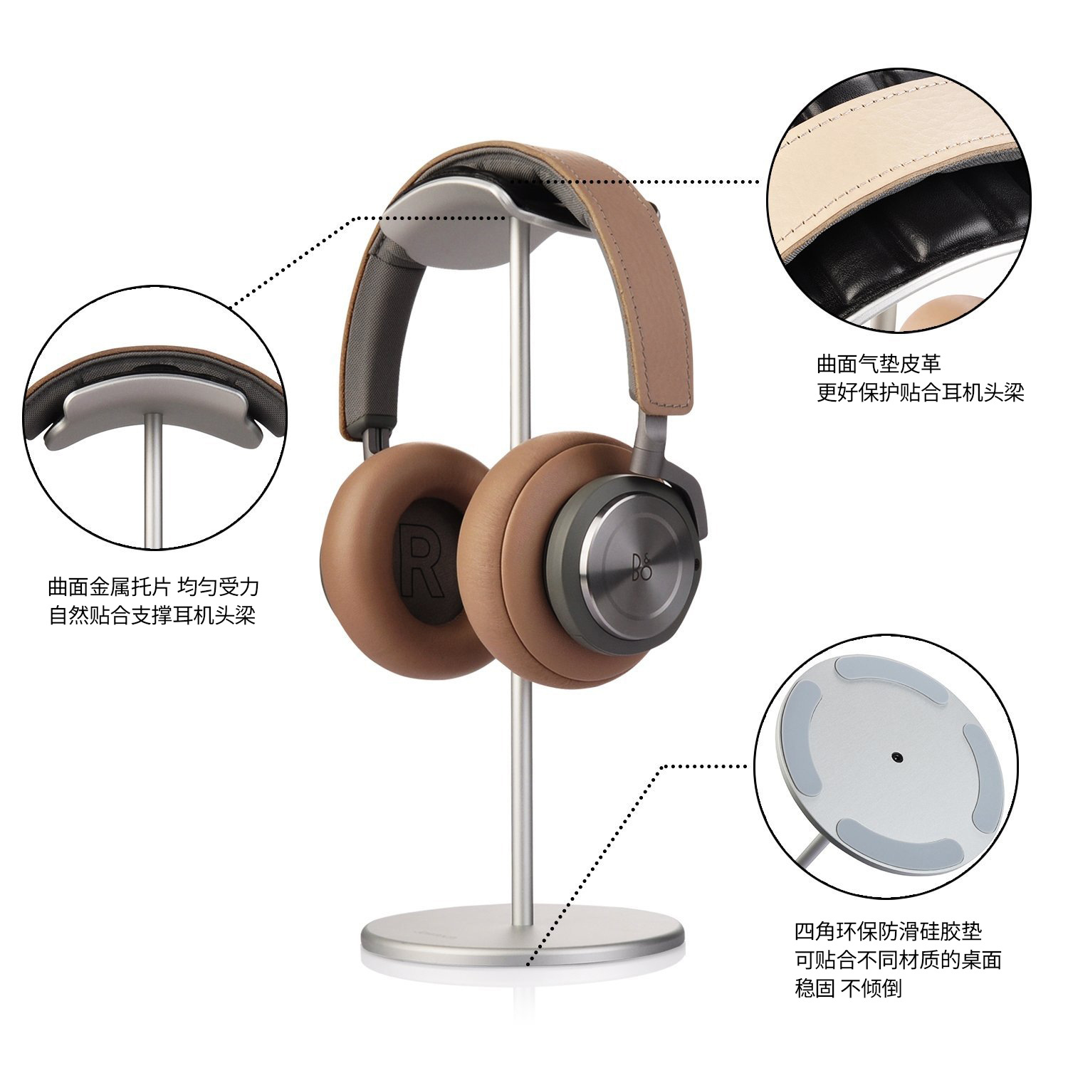 Kệ nhôm để tai nghe - Headphone Aluminium Stand - Hàng chính hãng