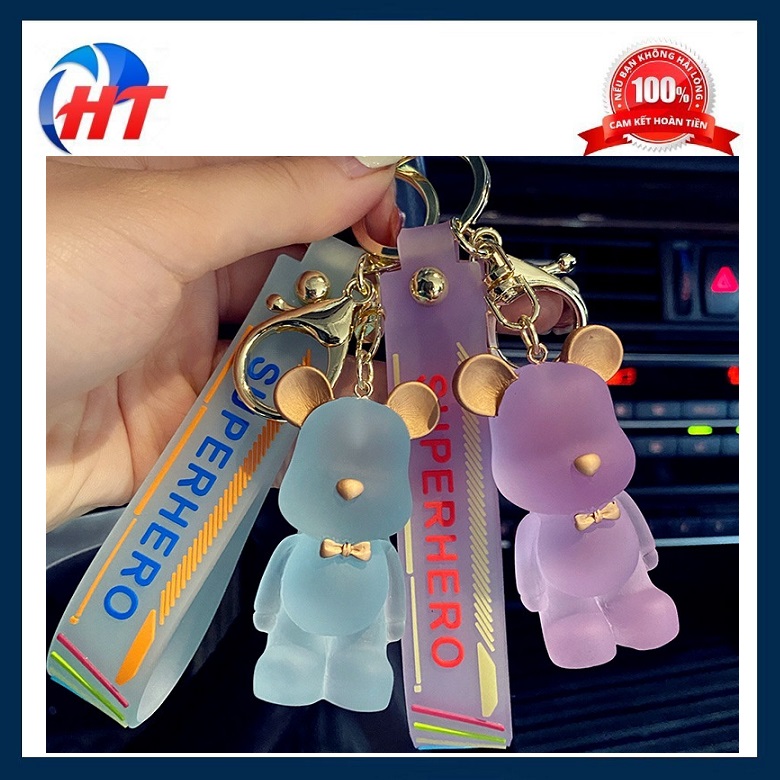 Móc khóa hình gấu đính đá xinh xắn - HT