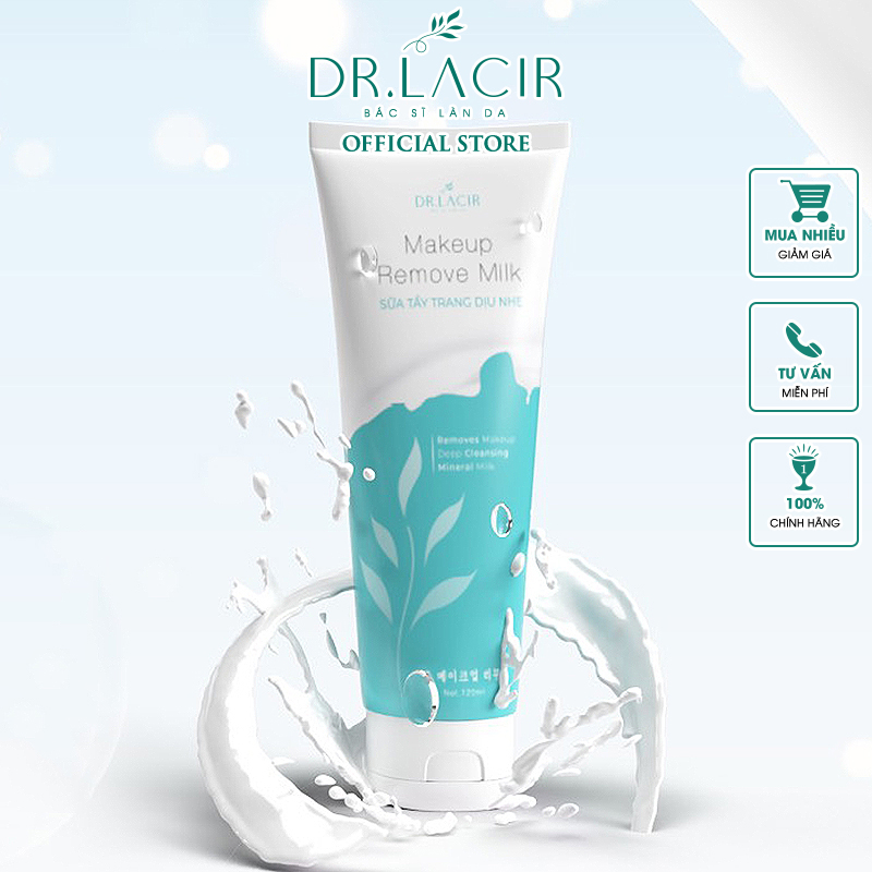 Sữa Tẩy Trang Makeup Remove Milk Dr Lacir  Dịu Nhẹ Làm Sạch Thu Nhỏ Lỗ Chân Lông  DR05