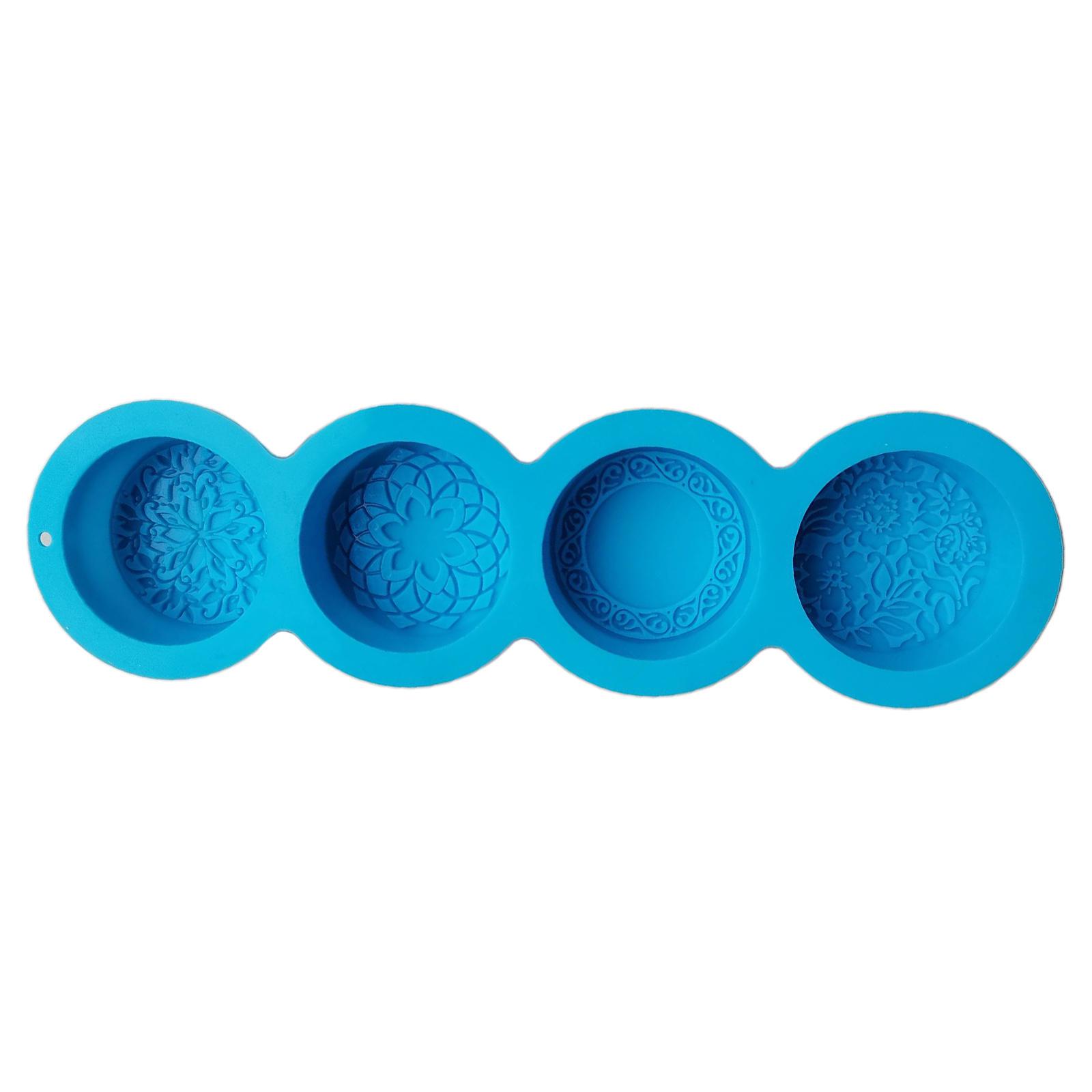 4 Cavity Silicone Soap Mold Handmade Soap Molds DIY Chocolate Pudding Jelly