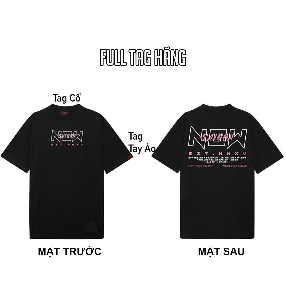 Free Ship - Áo Thun Tici Tay Lỡ Nowsaigon I&amp;O ATC07 - Trắng