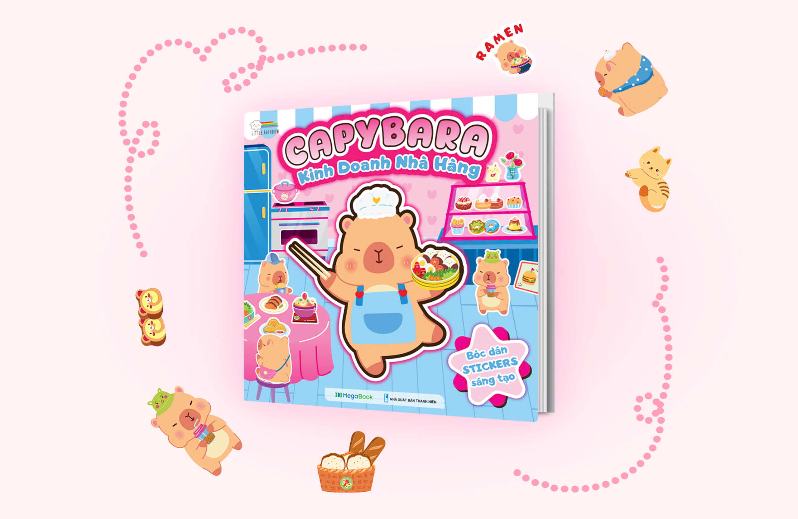 Capybara - Kinh doanh nhà hàng (Đồ chơi bóc dán sticker cho bé)