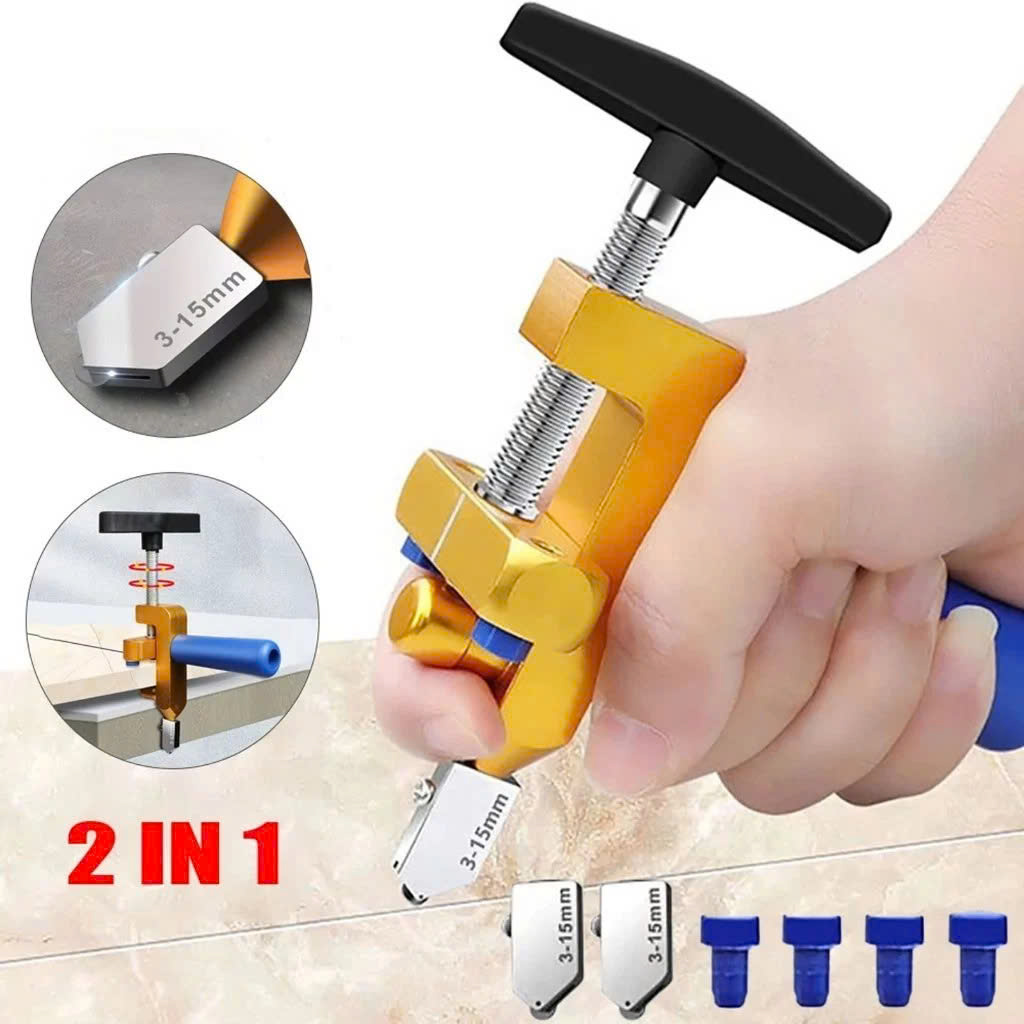 Dụng Cụ Cắt Gạch, Cắt Kính Đa Năng 2in1 – Thiết Kế Thông Minh, Nhỏ Gọn, Dễ Sử Dụng