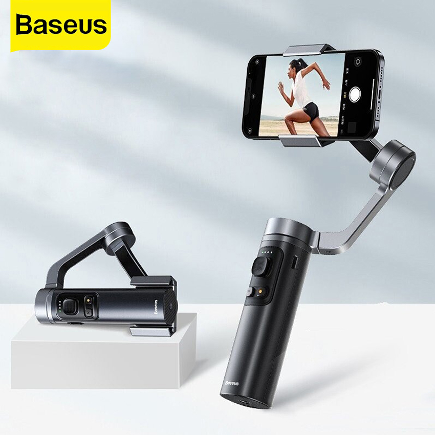 Tay Cầm Chống Rung Xếp Gọn Baseus Control Smartphone Handheld Folding Gimbal Stabilizer (330g, 4500mAh, Bluetooth 4.0, Type C) - Hàng Chính Hãng