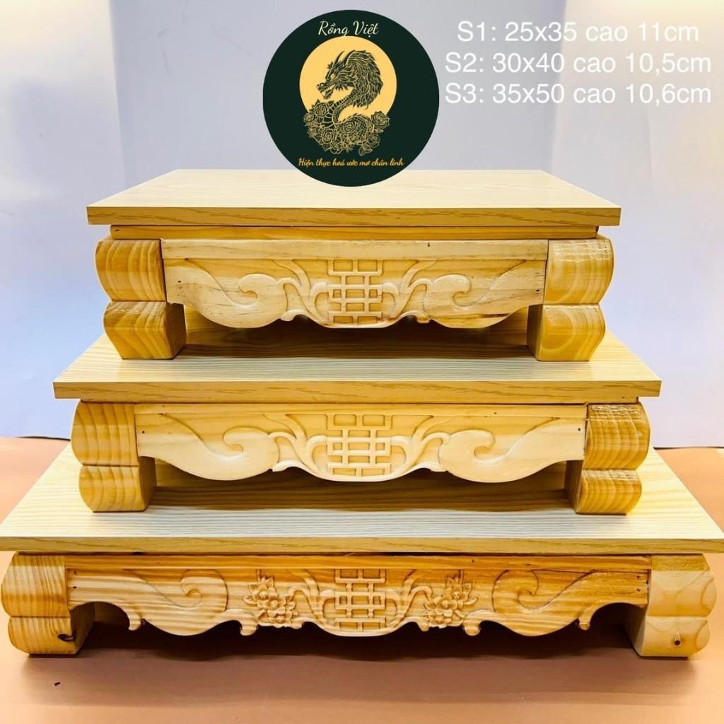 Bàn ô sin kê đồ lễ trước ban thần tài RỒNG VIỆT, bàn osin mini kê đồ thờ, chất liệu gỗ