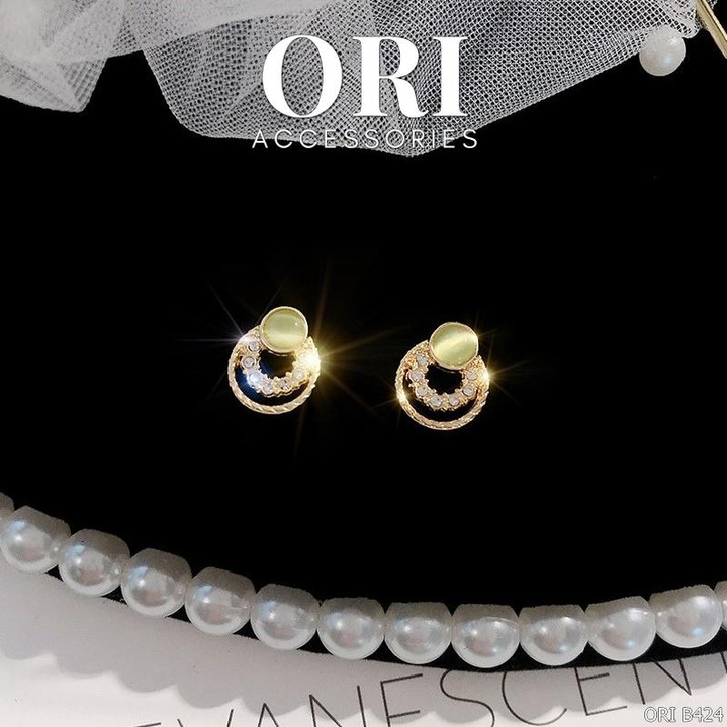 Bông tai nữ dáng nhỏ Miracle Circles tinh tế thời trang ORI ACCESSORIES B424