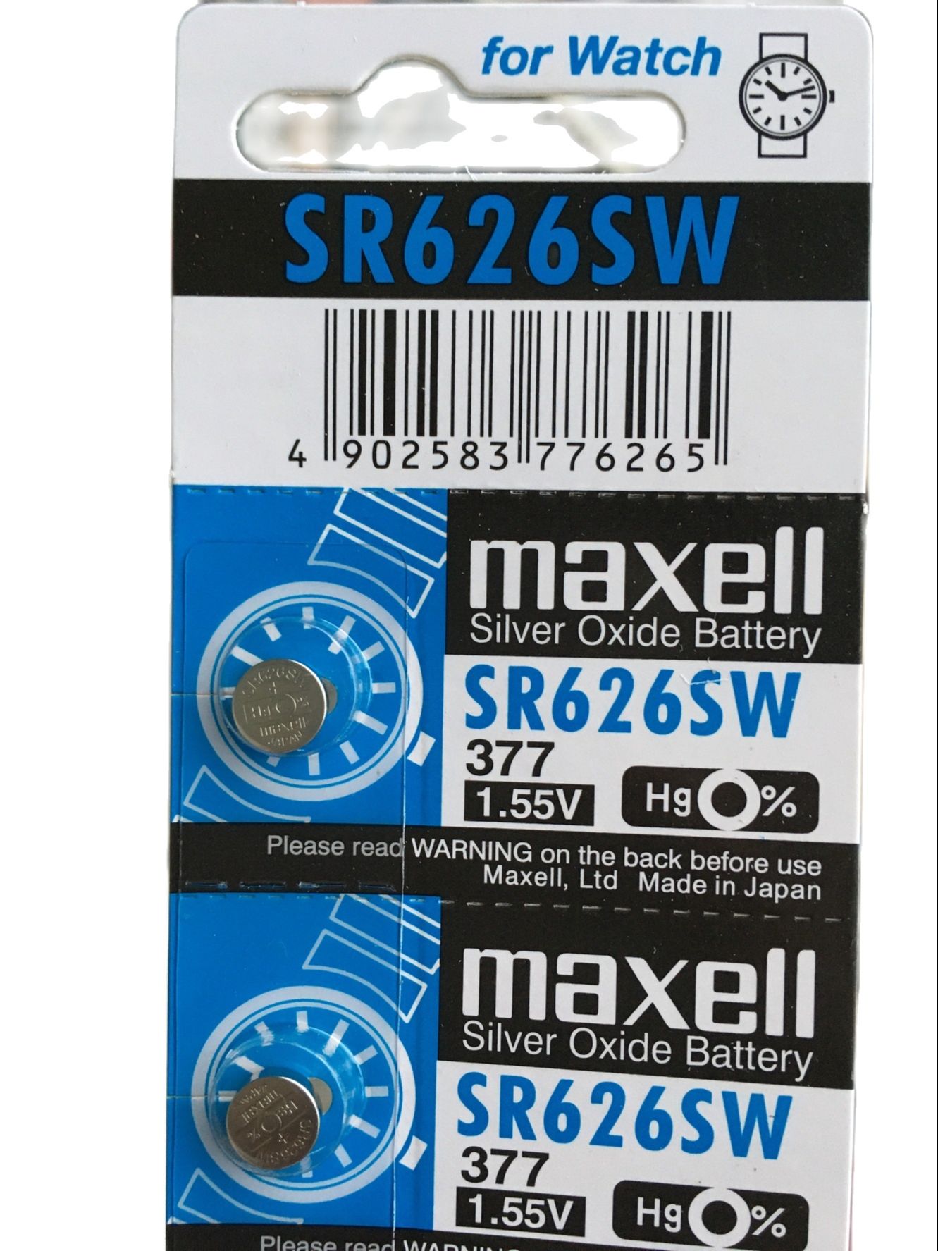 Pin Nhật Maxell SR626SW / SR626 / 626 / 377 / LR626 / AG4 Chính Hãng 1 Viên