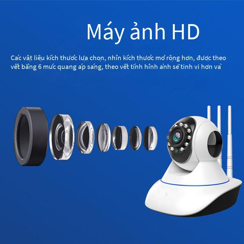 Giao hàng nhanh Jiwei camera không dây wifi màn hình điện thoại di động điều khiển từ xa mạng gia đình tầm nhìn ban đêm độ nét cao ba ăng ten lắc đầu máy