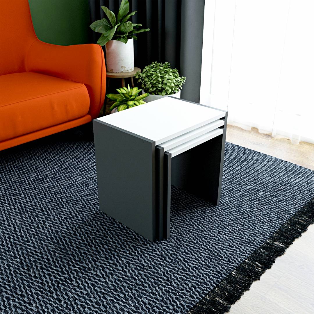 Bàn trà gỗ hiện đại SMLIFE Nora | Gỗ MDF dày 17mm chống ẩm | D50xR35xC45cm