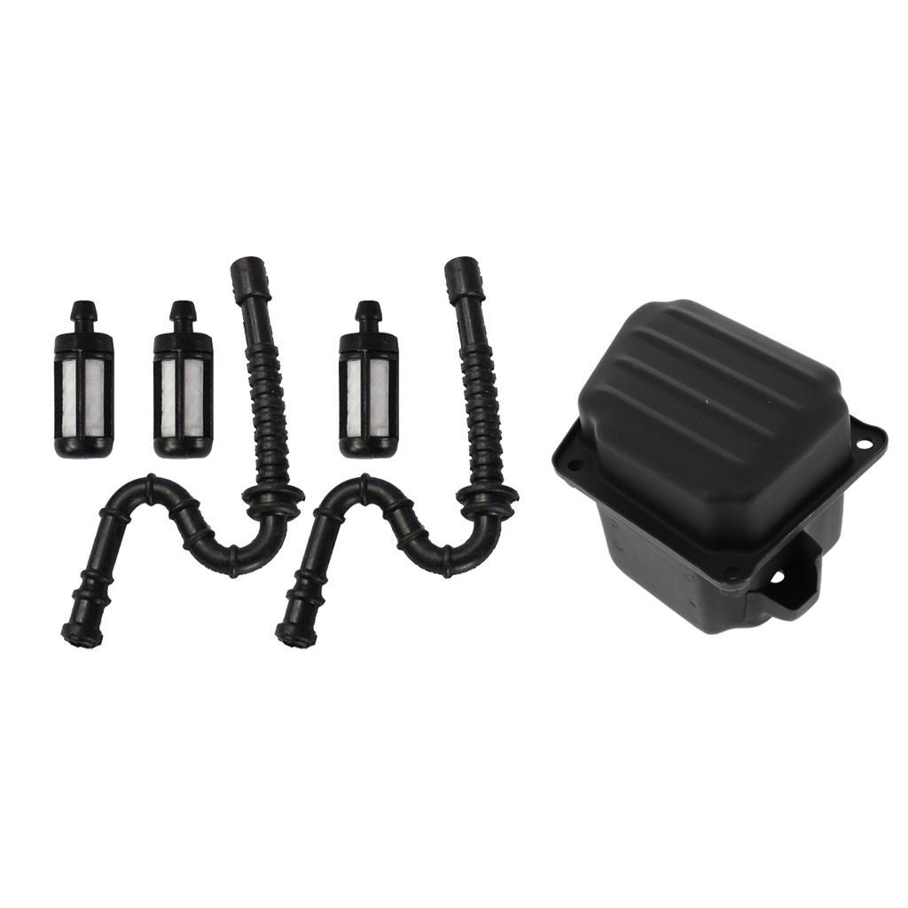 Fuel Line Hose Tube with 3 Filter and Exhaust Muffler for STIHL Chainsaw