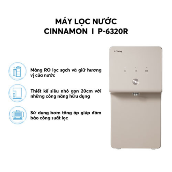 Máy lọc nước Coway Cinnamon P-6320R - Hàng chính hãng