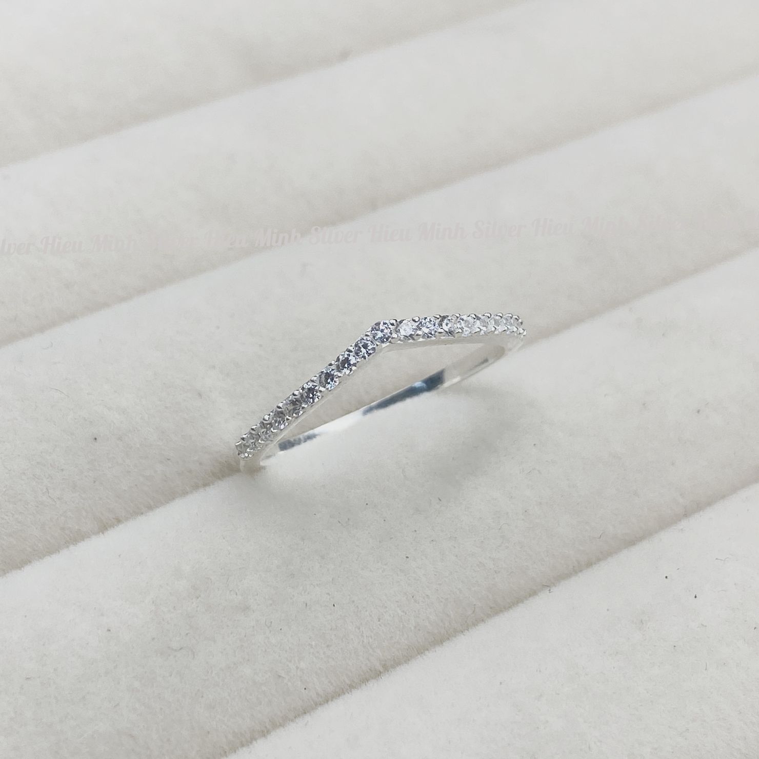 Nhẫn Nữ Bạc 925 Vương Miện Đơn Giản Đính Đá Nhân Tạo Cao Cấp Sáng Đẹp Chính Hãng Bạc Hiểu Minh NU511