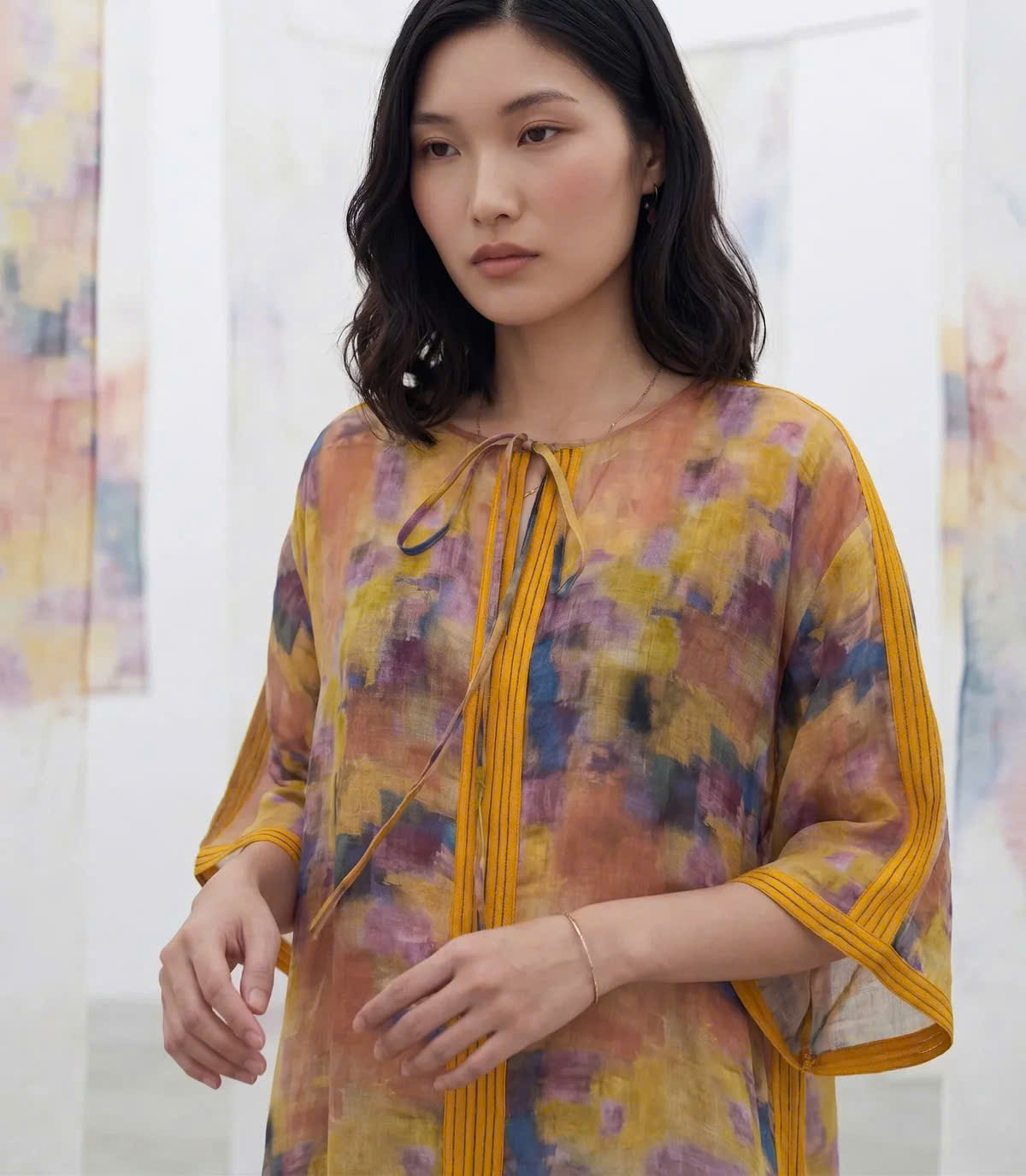 Đầm Kaftan Ramie Thuỷ Ảnh Dre240 Thời trang thiết kế Hity