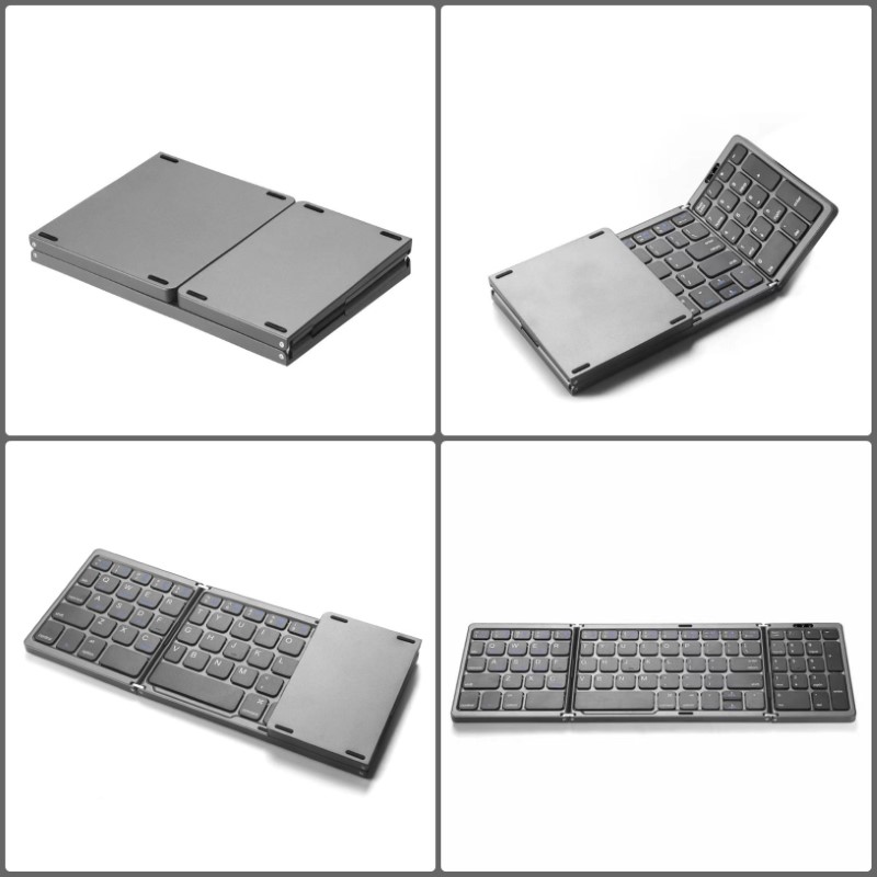Bàn phím Gấp gọn mini không dây Bluetooth B89 - pin sạc TypeC cho PC Laptop điện thoại máy tính bảng hàng nhập khẩu
